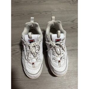 FILA Disruptor‎ II White Sneakers Athletic Chunky Platform Shoes Womens size 10